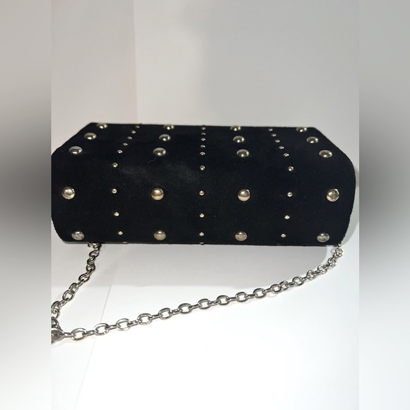 Gold Studded Clutch with Chain - Picture 2 of 4